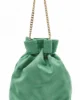 Bolso bombonera verde agua de antelina Bolso bombonera verde agua de antelina