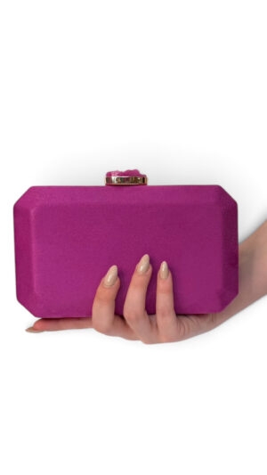 Ylma modas vestidos de fiesta, novia y comunión Bolso clutch buganvilla de antelina con cierre joya