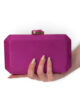 Bolso clutch buganvilla de antelina con cierre joya Bolso clutch buganvilla de antelina con cierre joya