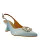 Zapato azul celeste con tacón bajo Zapato azul celeste con tacón bajo