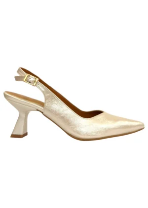 Ylma modas vestidos de fiesta, novia y comunión Zapato nacarado con tacón bajo