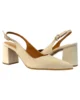Zapato beige con tacón ancho bajo Zapato beige con tacón ancho bajo