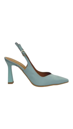 Ylma modas vestidos de fiesta, novia y comunión Zapato azul celeste con tacón alto