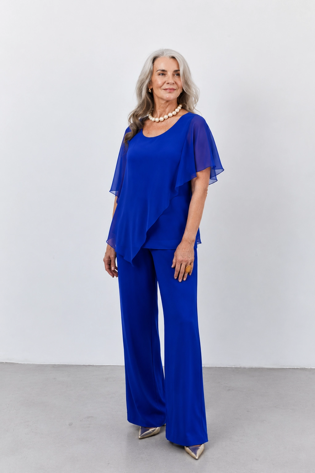 26176_azul copia Conjunto azul tinta de pantalón y blusa de gasa