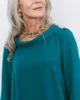 Conjunto de pantalón verde pato con cuello vuelto Conjunto de pantalón verde pato con cuello vuelto