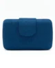 Bolso clutch azul de tejido tipo tweed Bolso clutch azul de tejido tipo tweed