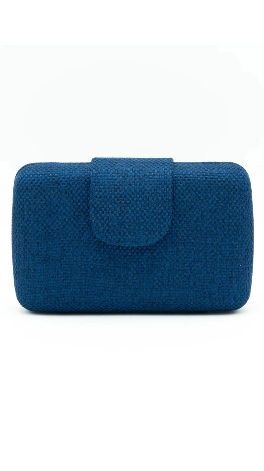 41467 copia Bolso clutch azul de tejido tipo tweed
