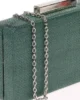 Clutch de rafia verde con cierre plateado Clutch de rafia verde con cierre plateado