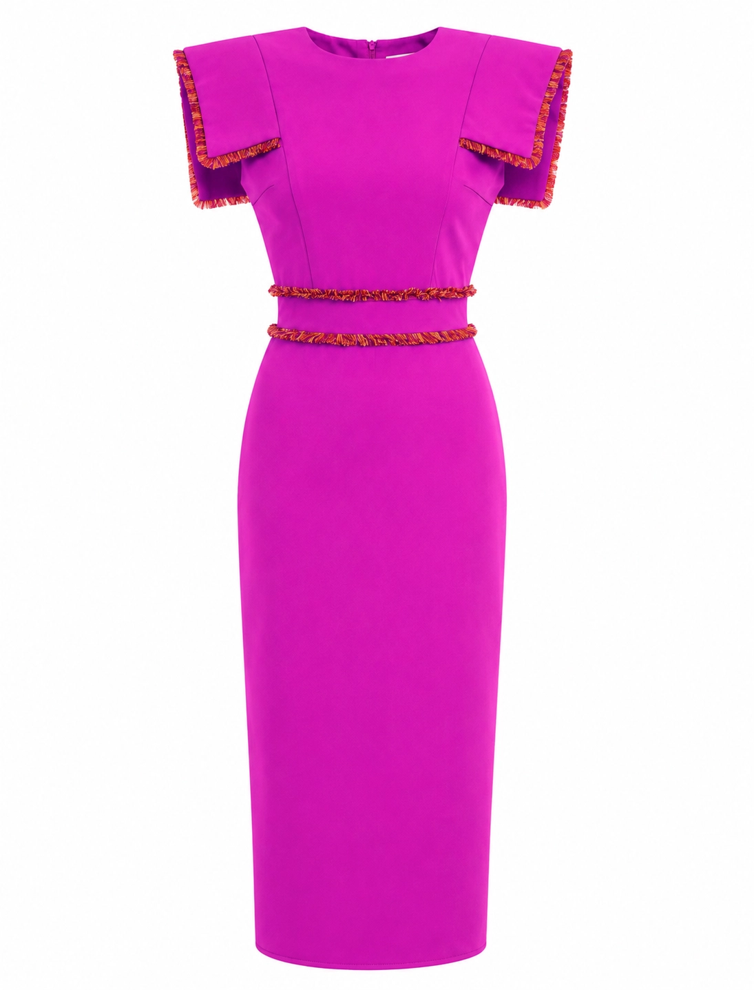 7680-BUGANVILLA (3) copia Vestido midi buganvilla con pasamanería naranja
