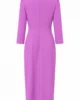 Vestido midi orquidea de crepe fluido con falda cruzada Vestido midi orquidea de crepe fluido con falda cruzada
