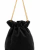 Bolso bombonera negra de antelina Bolso bombonera negra de antelina