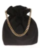 Bolso bombonera negra de antelina Bolso bombonera negra de antelina
