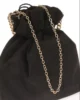 Bolso bombonera negra de antelina Bolso bombonera negra de antelina
