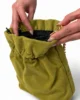 Bolso bombonera verde oliva de antelina Bolso bombonera verde oliva de antelina