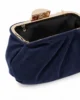Bolso pochette azul marino de antelina Bolso pochette azul marino de antelina