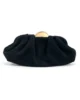 Bolso pochette negro de antelina Bolso pochette negro de antelina