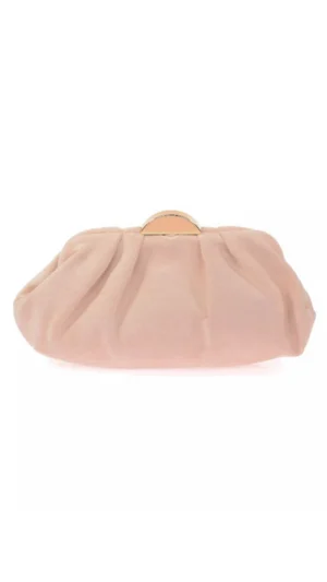 Ylma modas vestidos de fiesta, novia y comunión Bolso pochette rosa palo de antelina