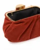 Bolso pochette teja de antelina Bolso pochette teja de antelina