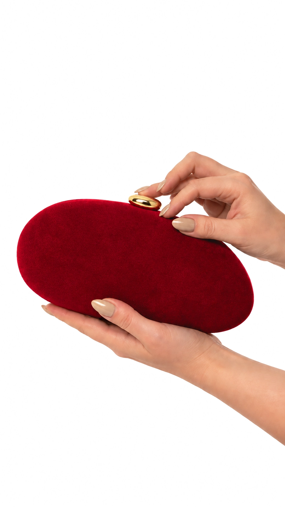 41471-granate (0) copia Bolso clutch granate ovalado de antelina