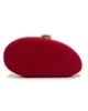 Bolso clutch granate ovalado de antelina Bolso clutch granate ovalado de antelina