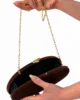 Bolso clutch marrón chocolate ovalado Bolso clutch marrón chocolate ovalado