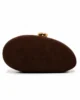 Bolso clutch marrón chocolate ovalado Bolso clutch marrón chocolate ovalado