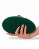 Bolso clutch verde botella ovalado Bolso clutch verde botella ovalado
