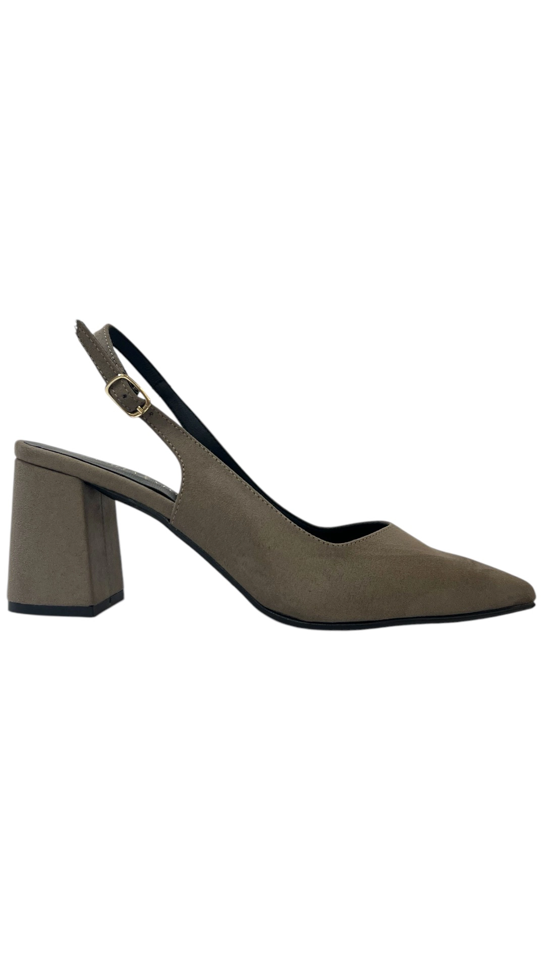 YLMA_2315C_1 copia Zapato destalonado gris topo de ante con tacón ancho
