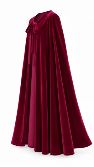 Ylma modas vestidos de fiesta, novia y comunión Capa larga de terciopelo fucsia con lazada