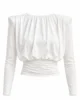 Conjunto blanco de falda midi estampada y top multiposición Conjunto blanco de falda midi estampada y top multiposición