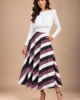 Conjunto blanco de falda midi estampada y top multiposición Conjunto blanco de falda midi estampada y top multiposición