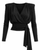 Conjunto negro de falda midi estampada y top multiposición Conjunto negro de falda midi estampada y top multiposición