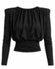 Conjunto negro de falda midi estampada y top multiposición Conjunto negro de falda midi estampada y top multiposición